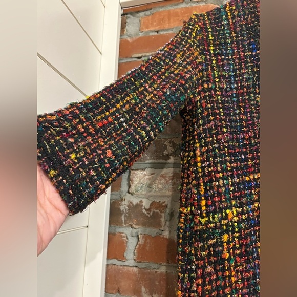 Anthropologie Ett Twa Multicolor Tweed Women's Coat Size XS - Picture 15 of 16